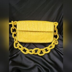 Anthropology Beaded Chain Strap Shoulder Bag